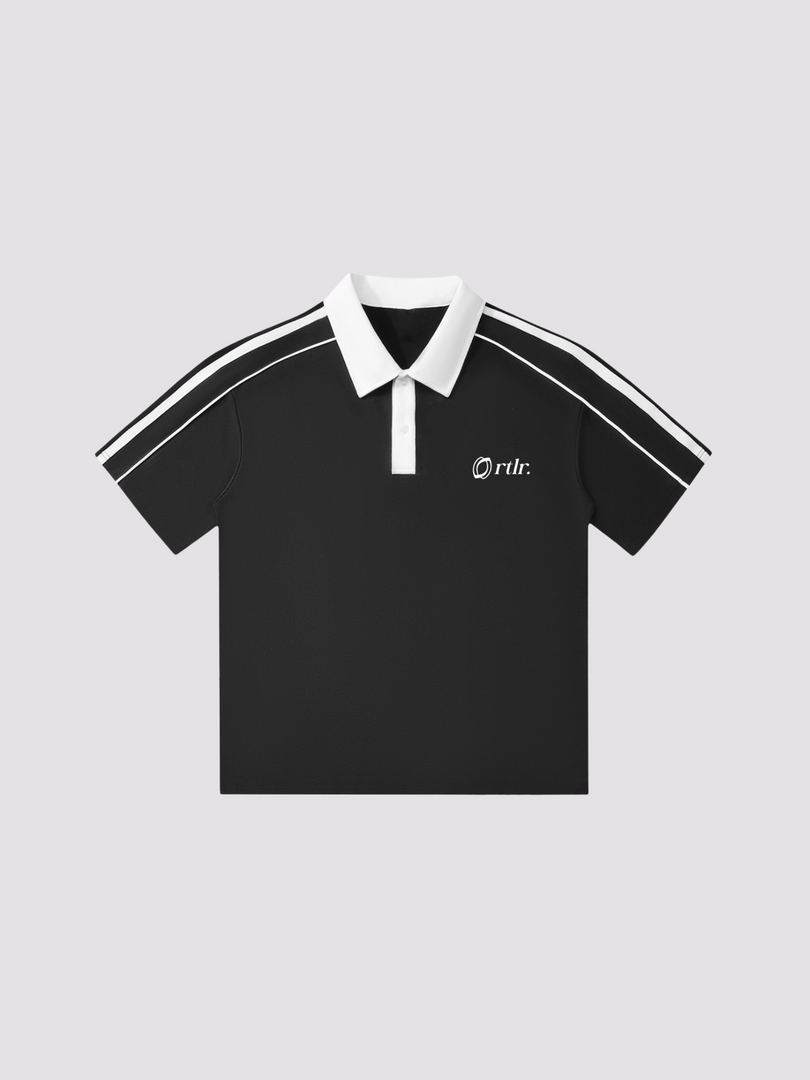 WHITE COLLAR POLO SHIRT - RETILIER