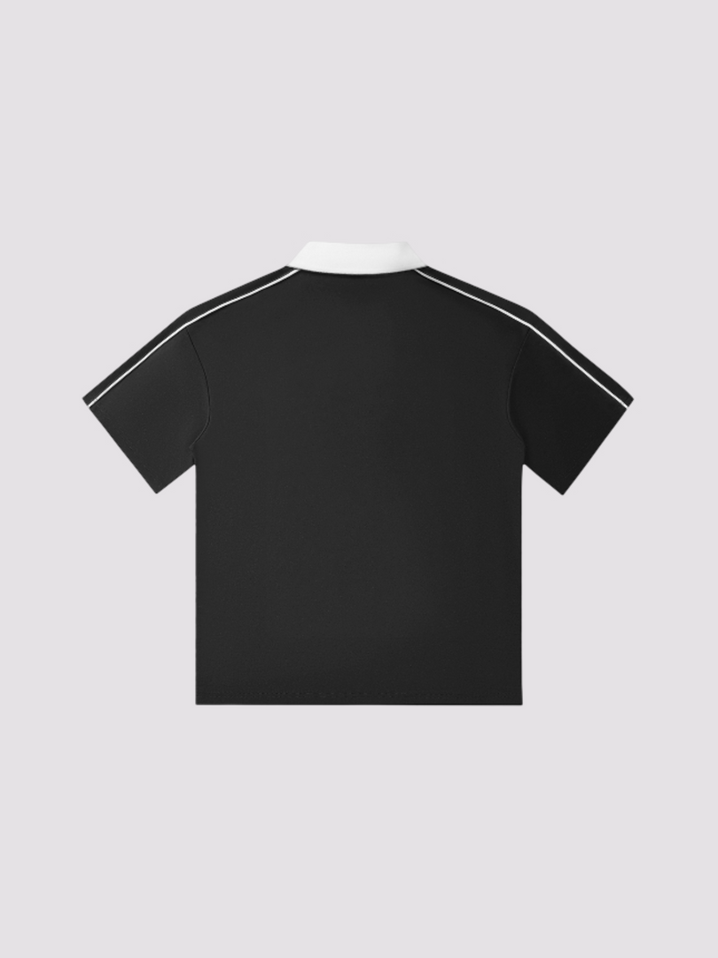 WHITE COLLAR POLO SHIRT - RETILIER