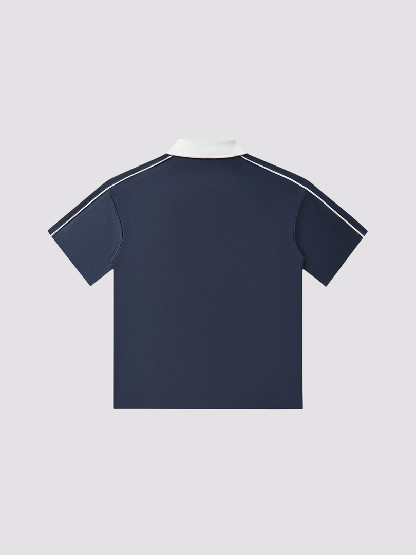 WHITE COLLAR POLO SHIRT - RETILIER