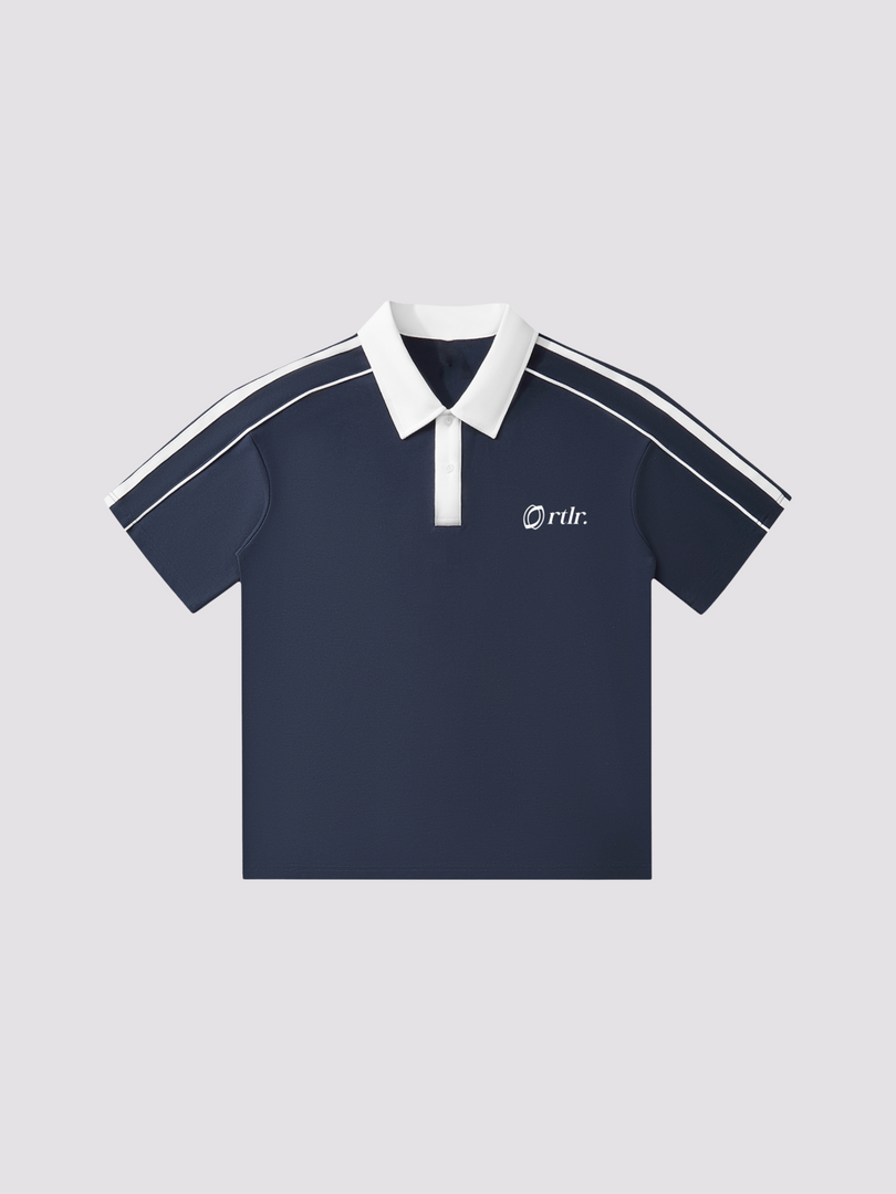 WHITE COLLAR POLO SHIRT - RETILIER