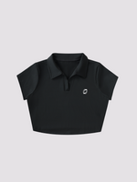 Load image into Gallery viewer, V NECK CROP TOP LOGO
