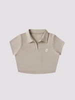 Load image into Gallery viewer, V NECK CROP TOP LOGO
