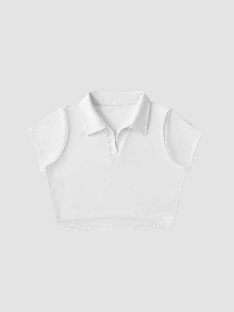 RETILIER V NECK CROP TOP