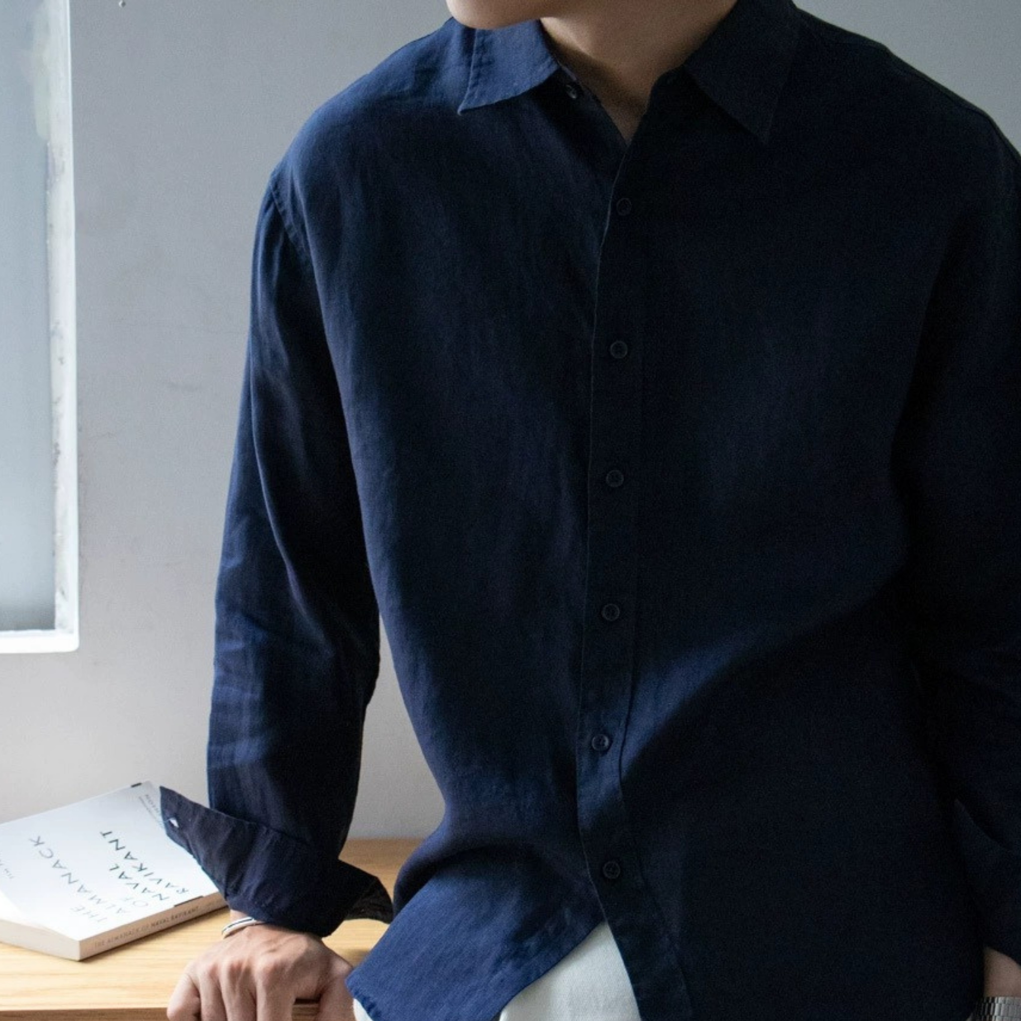 NAVY AURA SHIRT