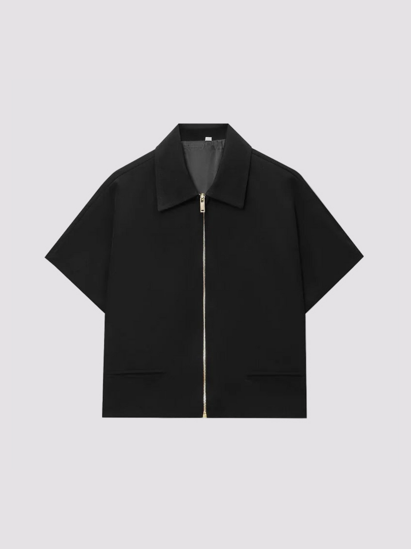 RETILIER CROPPED VARSITY JACKET