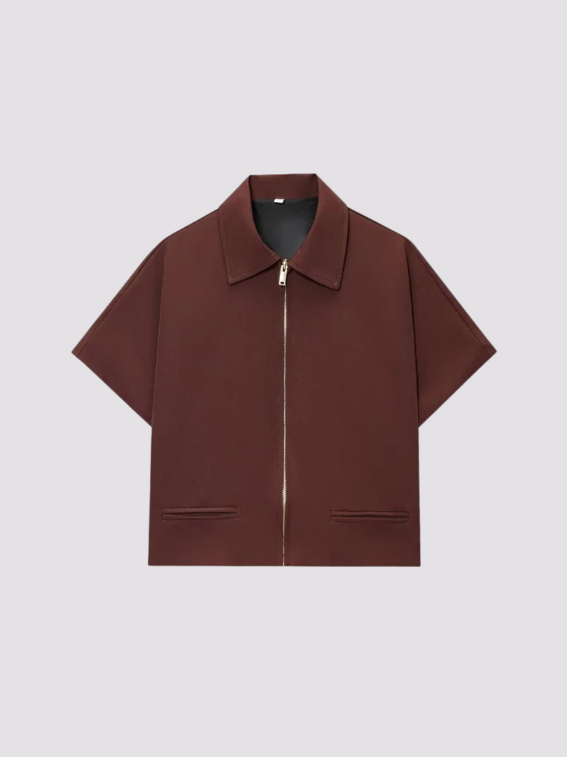 RETILIER CROPPED VARSITY JACKET