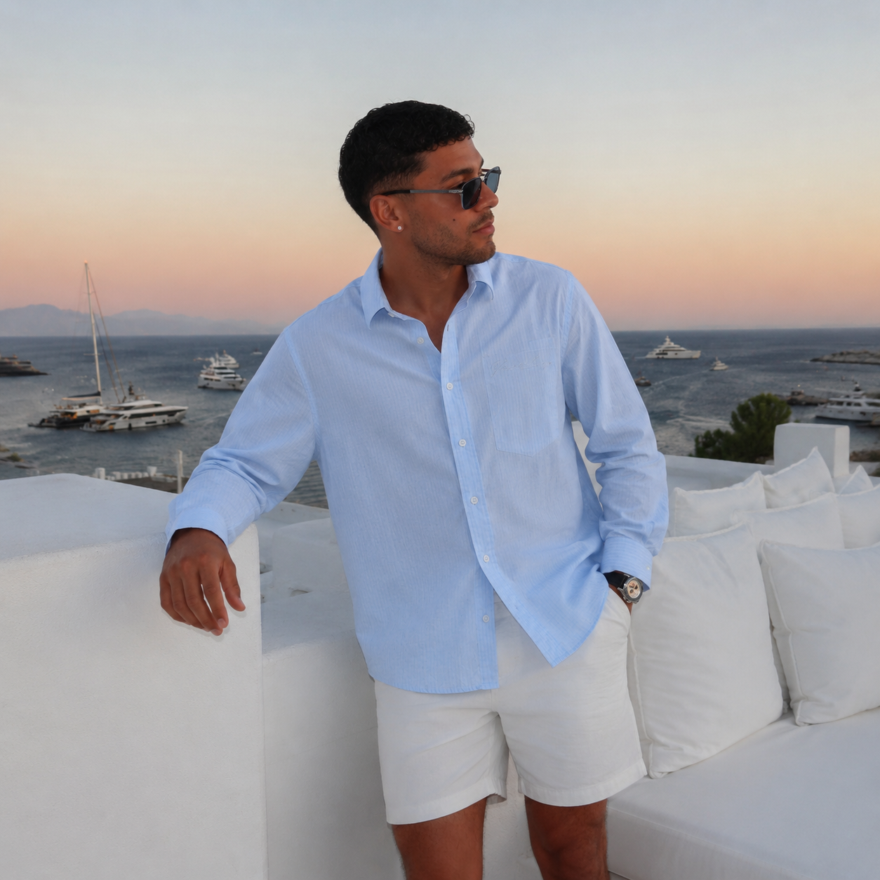 SEA BLUE AURA SHIRT