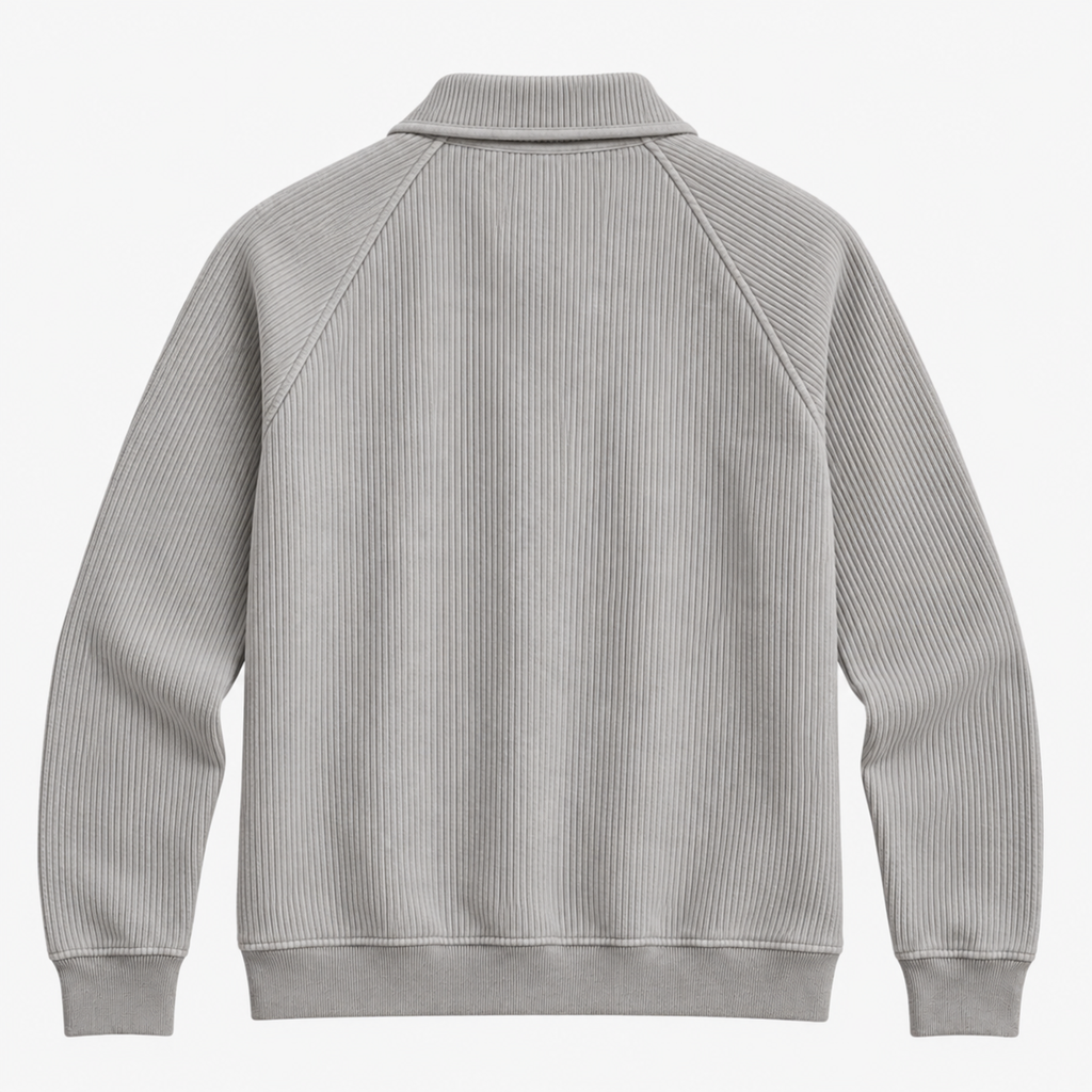 FLAT WHITE QUARTER ZIP