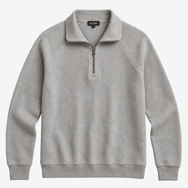 FLAT WHITE QUARTER ZIP