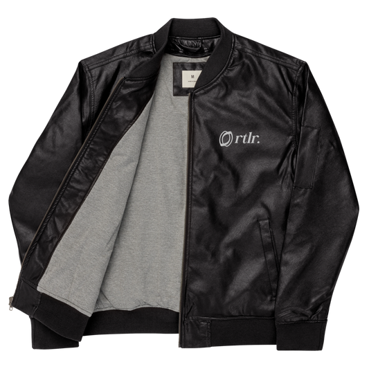 LEATHER BOMBER JACKET